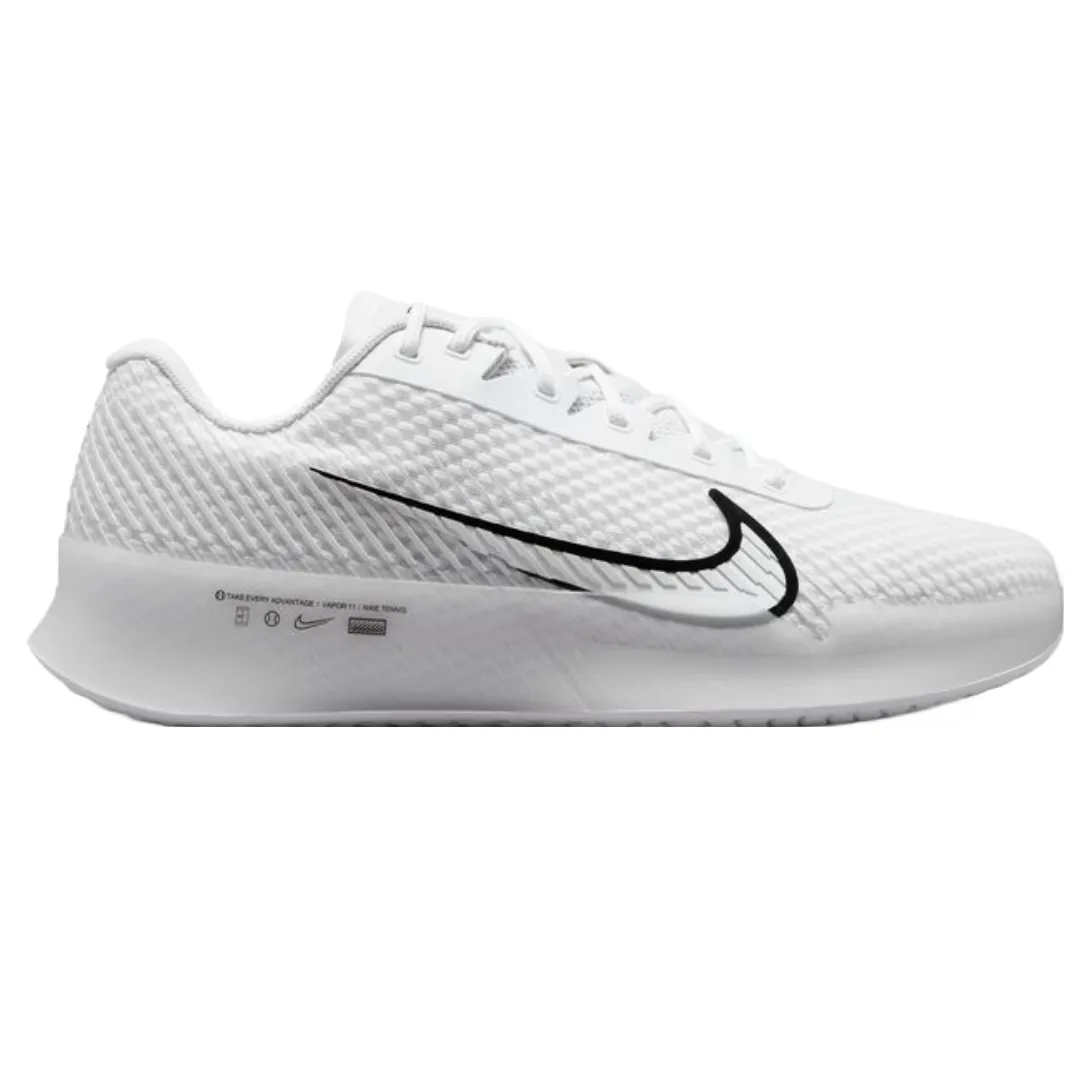 Nike Court Air Zoom Vapor 11 Men's Hard Court Tennis Shoes -  White/Black-Summit White Durable Material