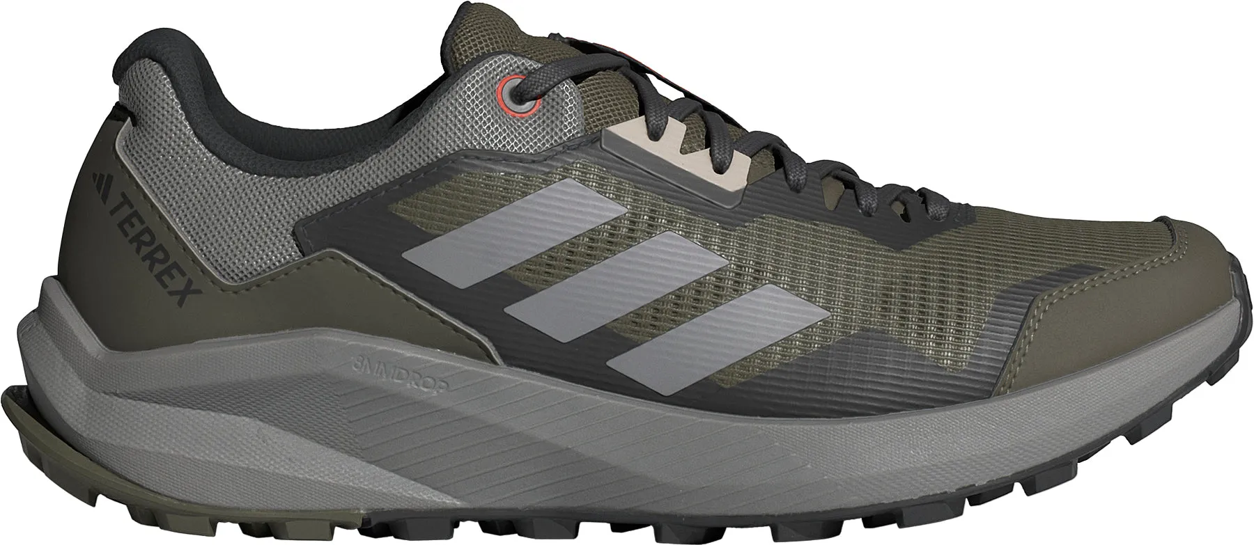 adidas Terrex Trail Rider Mens Trail Running Shoes - Green Soft Material Stability control