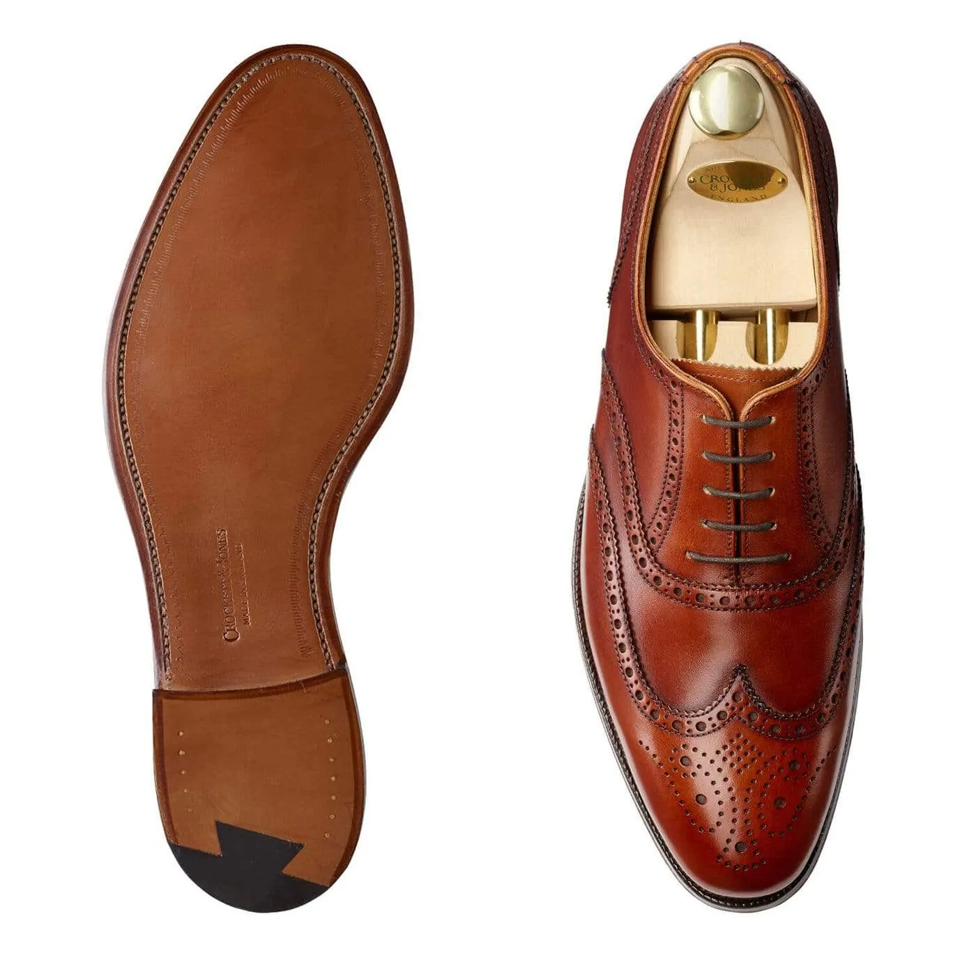 Finsbury Chestnut Burnished Calf Classic Look Shoes High Comfort