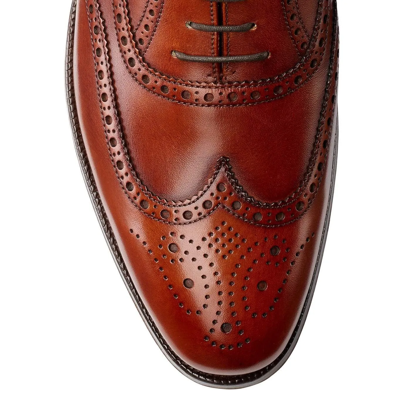 Finsbury Chestnut Burnished Calf Work Ready Shoes Walk Comfort