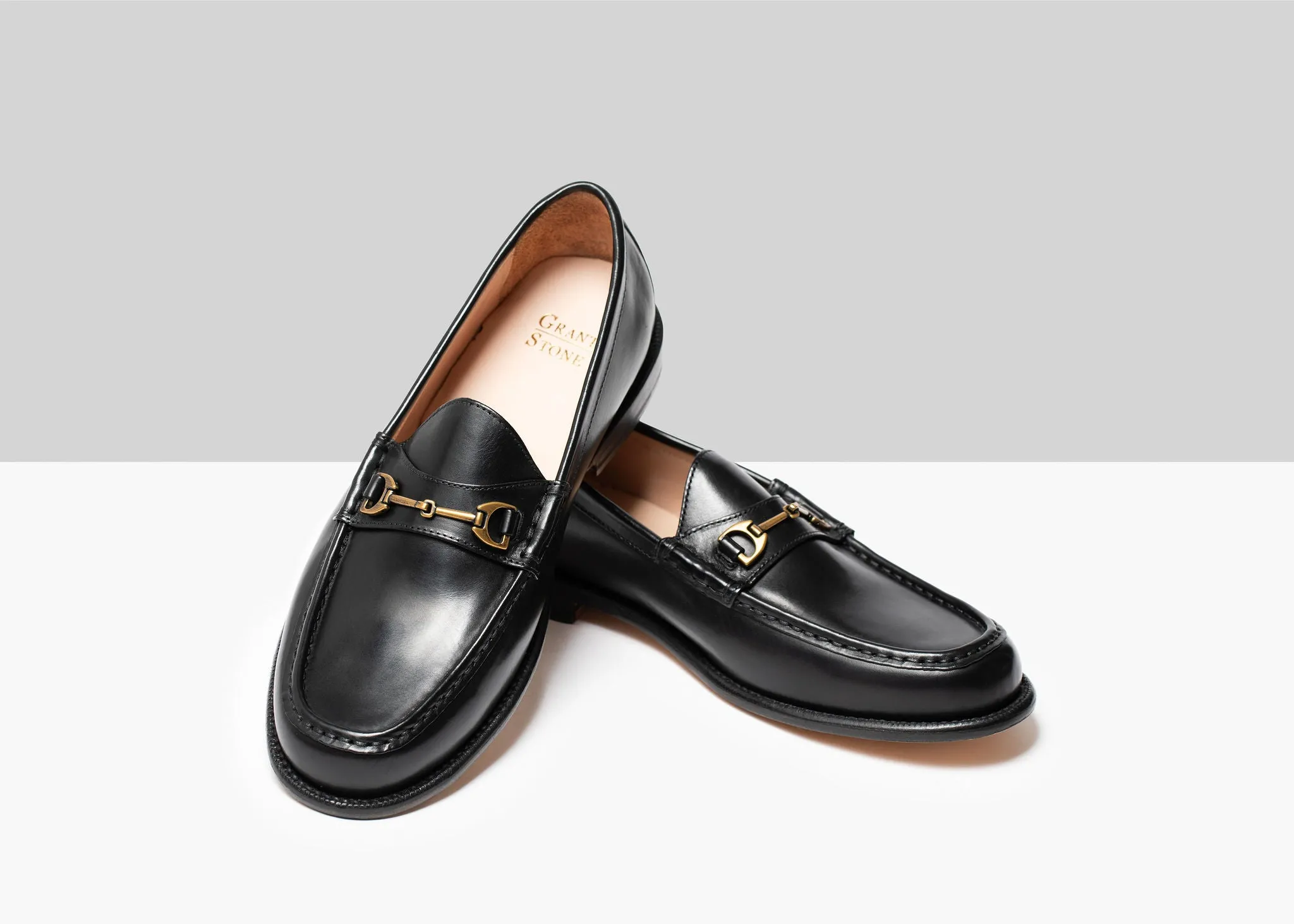 Step Swift Mesh Upper Horsebit Loafer Black Calf