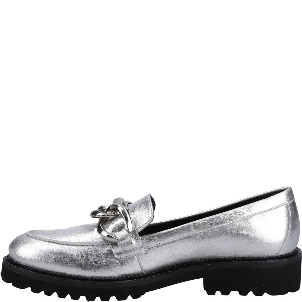 Silver Gianna Loafers Lightweight Comfort Foot Strong