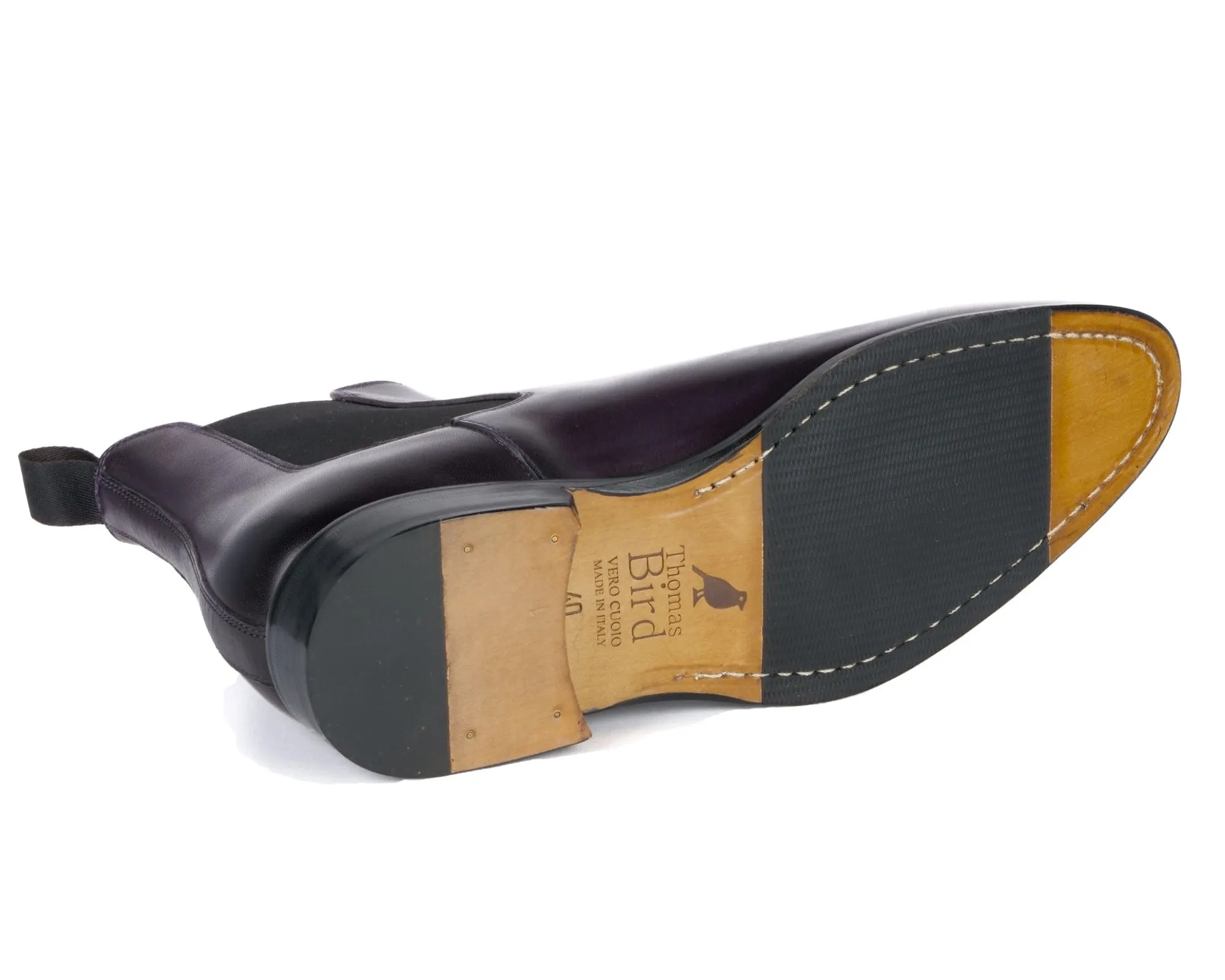 Stirling Brogue Chelsea Boot Aubergine Easy to Wear