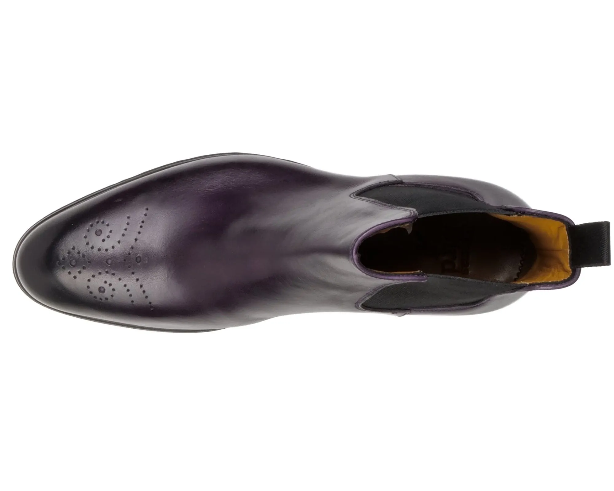 Minimal Chic Go Everywhere Stirling Brogue Chelsea Boot Aubergine