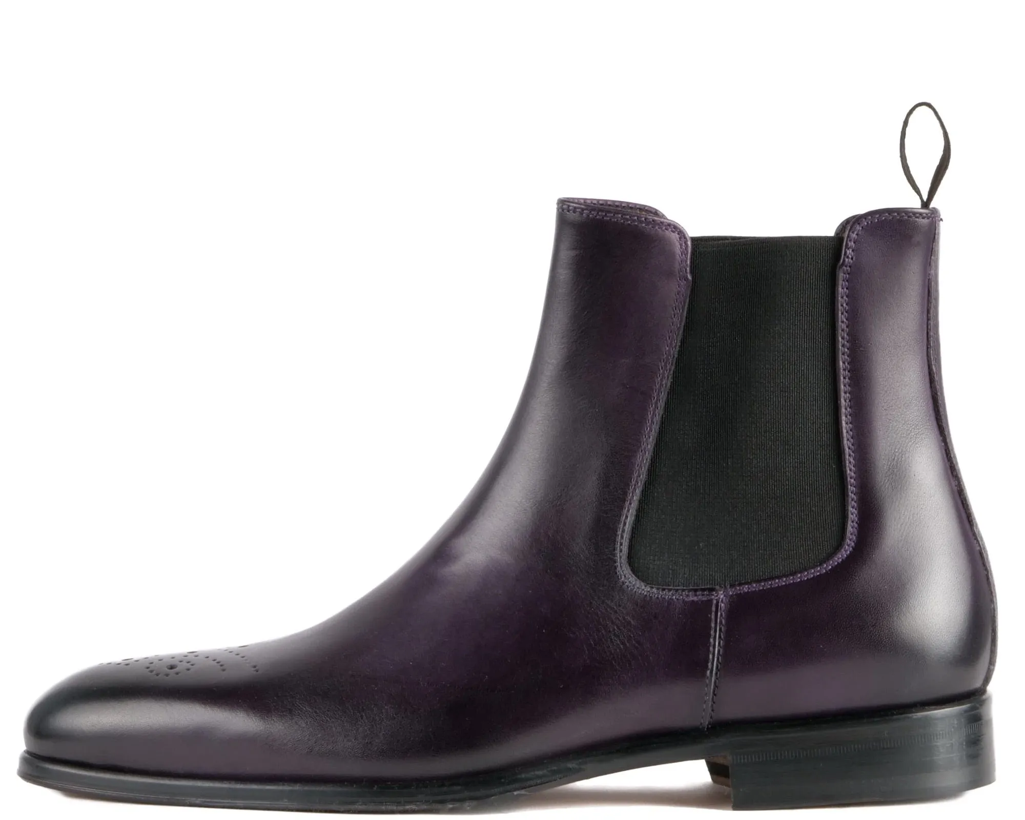 Stirling Brogue Chelsea Boot Aubergine Walk in Style