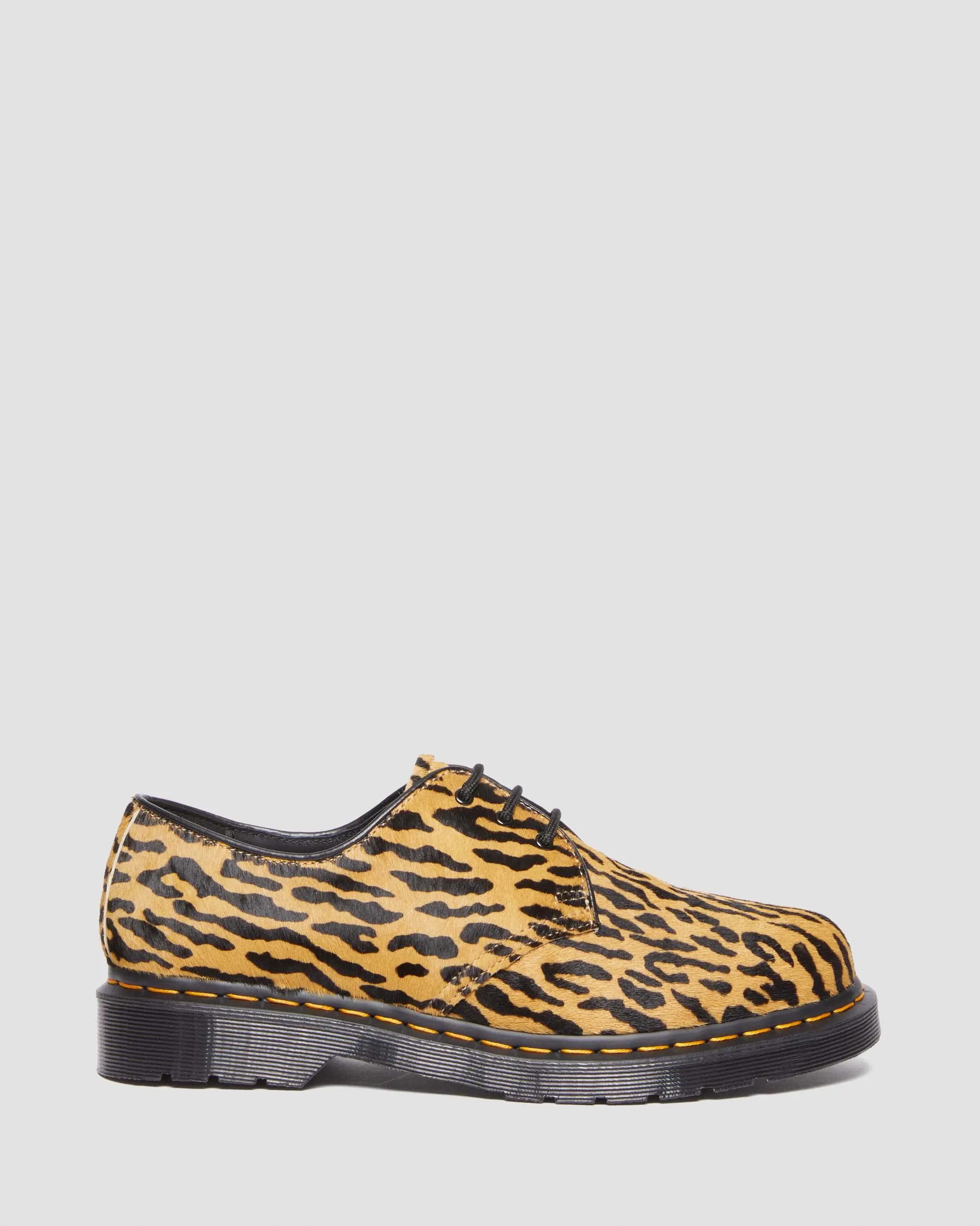 1461 Wacko Maria Camel Black Hair-on Leather Oxford Shoes Simple Leather Walk Comfort Cushion