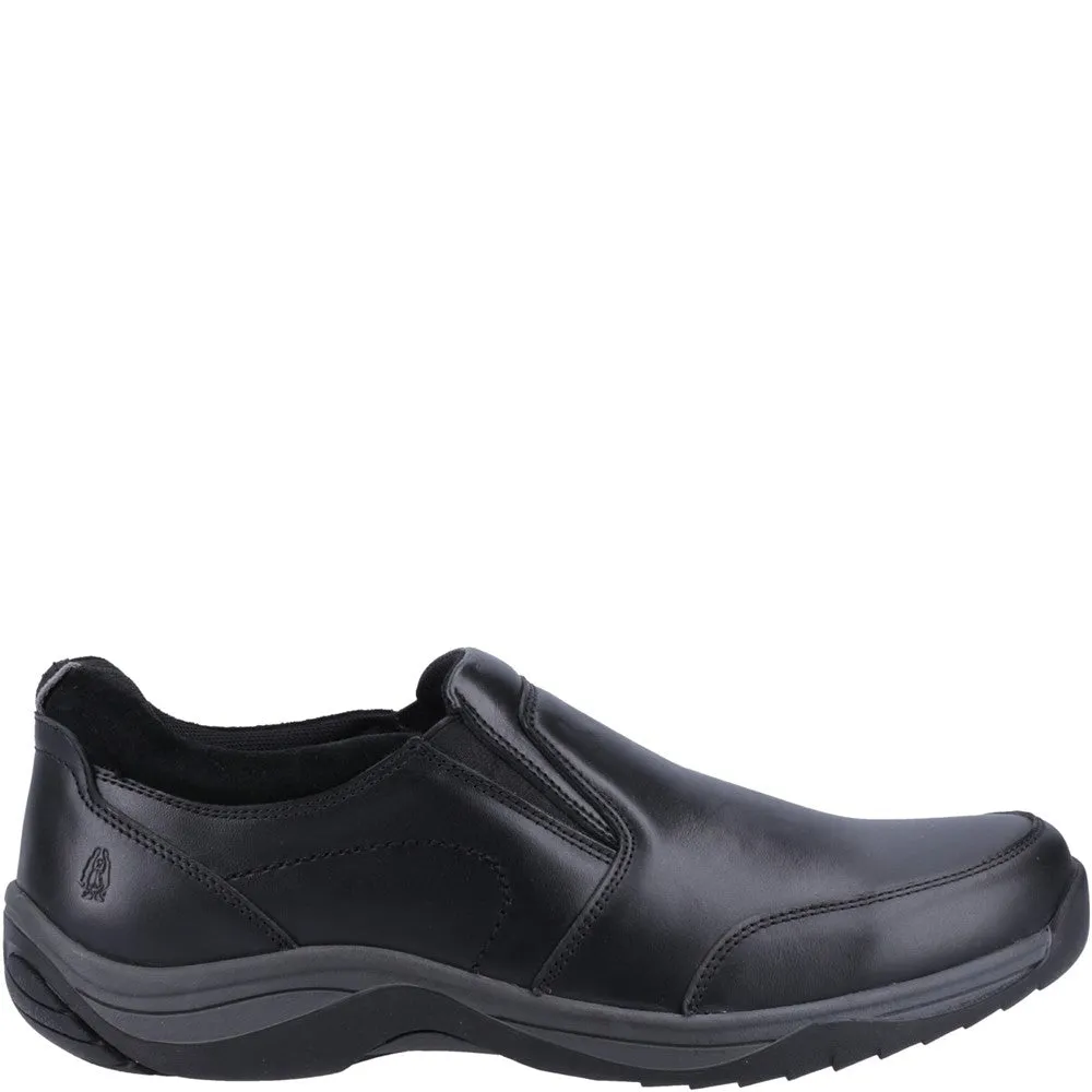 Black Donald Slip On Shoes Soft Leather Walking Shoes