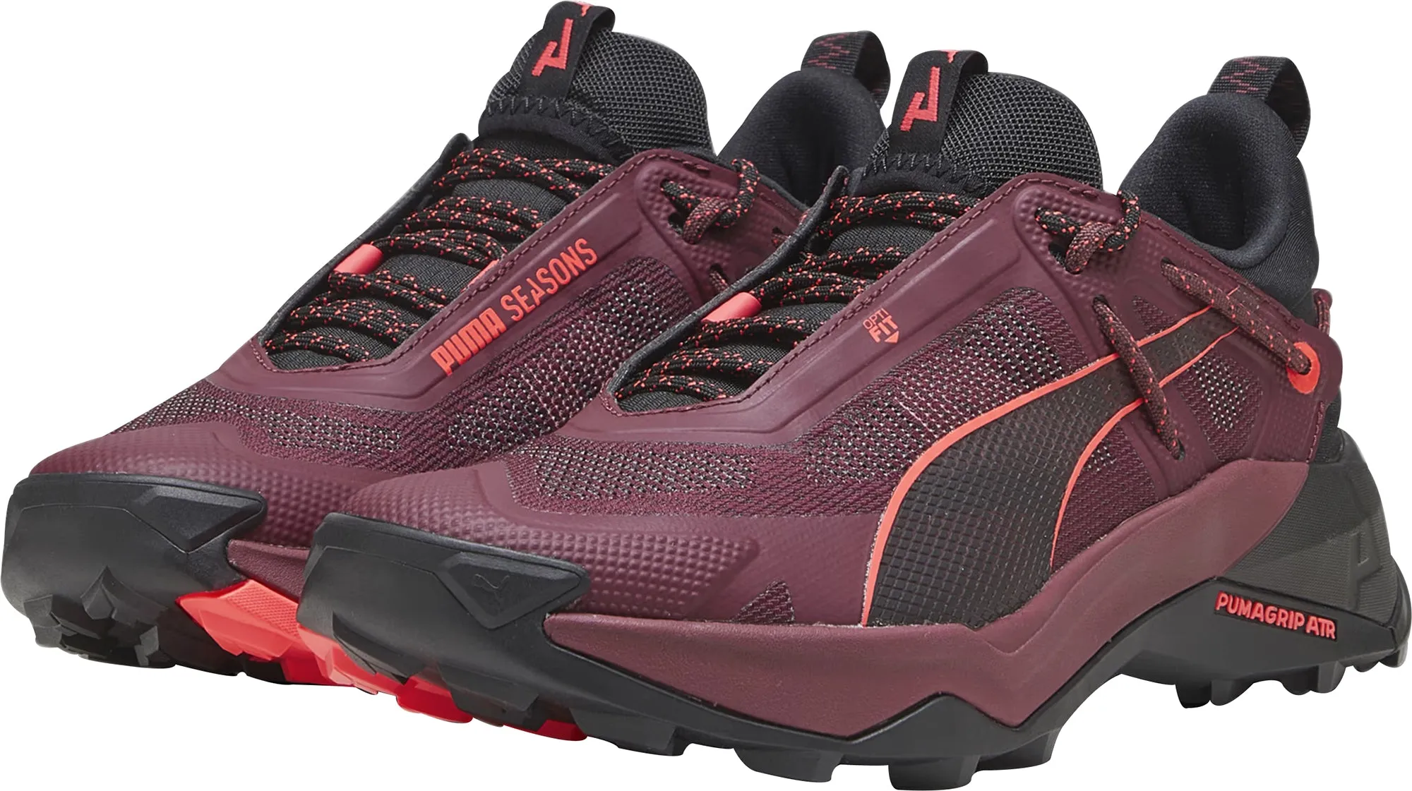 Puma Explore Nitro Womens Walking Shoes - Red Optimal Support Stable Step Design