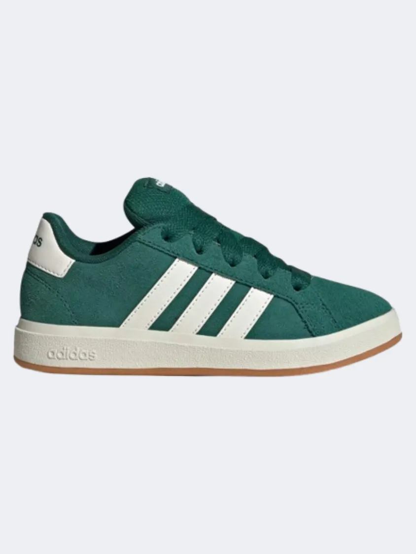 photo shoot Adidas Grand Court 00S Ps Boys Sportswear Shoes Green/Off White/Gum