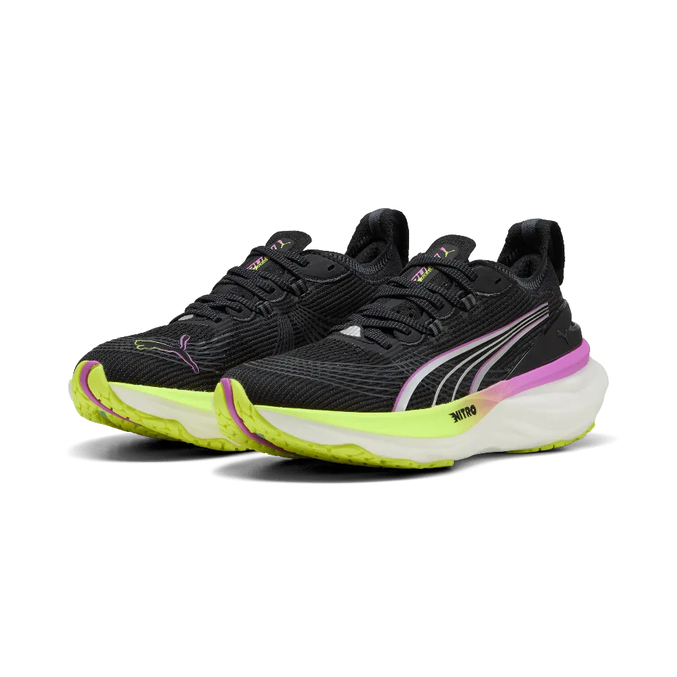 Puma Women's ForeverRun NITRO 2 Running Shoes in Puma Black/Pure Magneta SS25 running for mental well - being