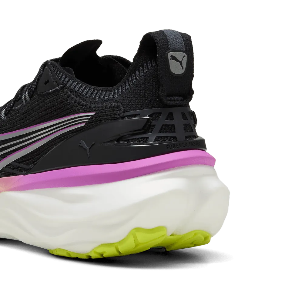 traction - control - functionality shoes arch support insert Puma Women's ForeverRun NITRO 2 Running Shoes in Puma Black/Pure Magneta SS25