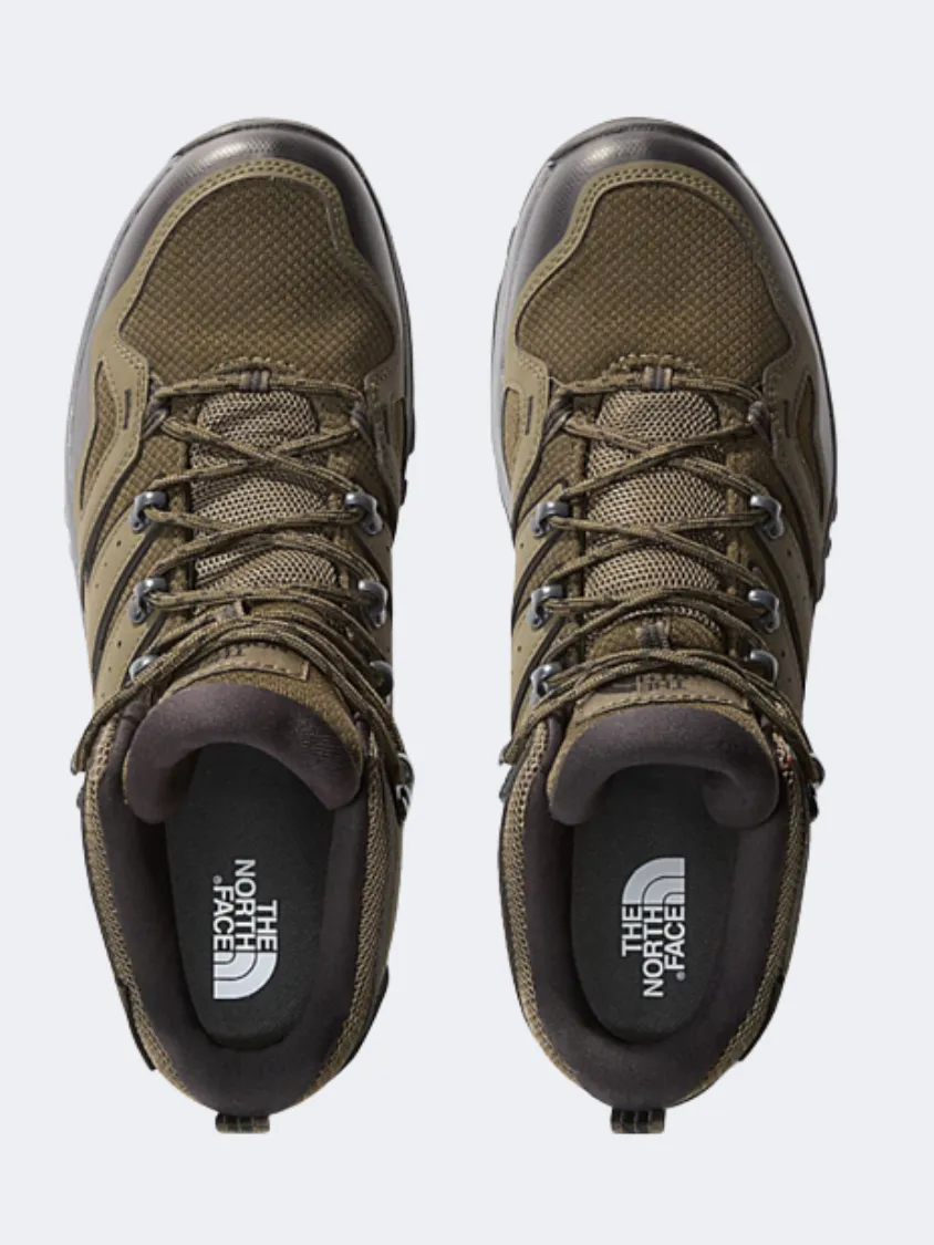 The North Face Hedgehog Men Hiking Shoes Taupe Green/Black Heavy Load Support Weatherproof Hiking Boots