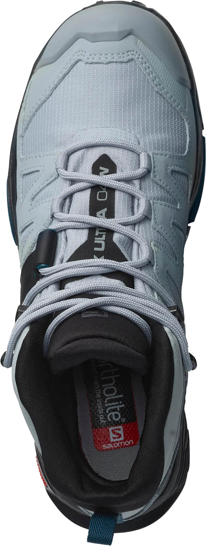 Sturdy Fit Hiking Moisture wicking Salomon X Ultra 4 Mid GORE-TEX WIDE FIT Womens Walking Boots - Blue