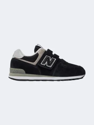 New Balance 574 Ps-Boys Lifestyle Shoes Black/Beige Comfort Grip