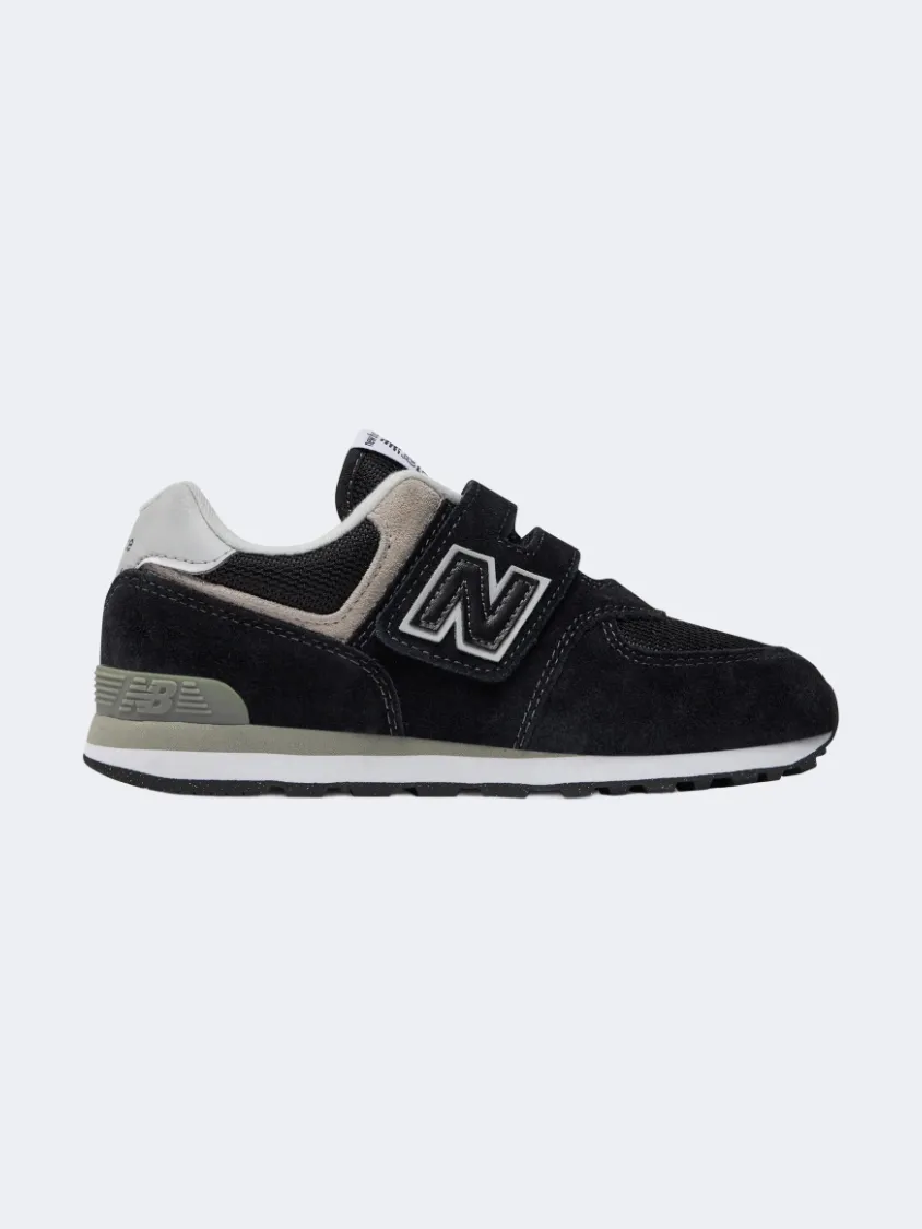 New Balance 574 Ps-Boys Lifestyle Shoes Black/Beige Comfort Grip