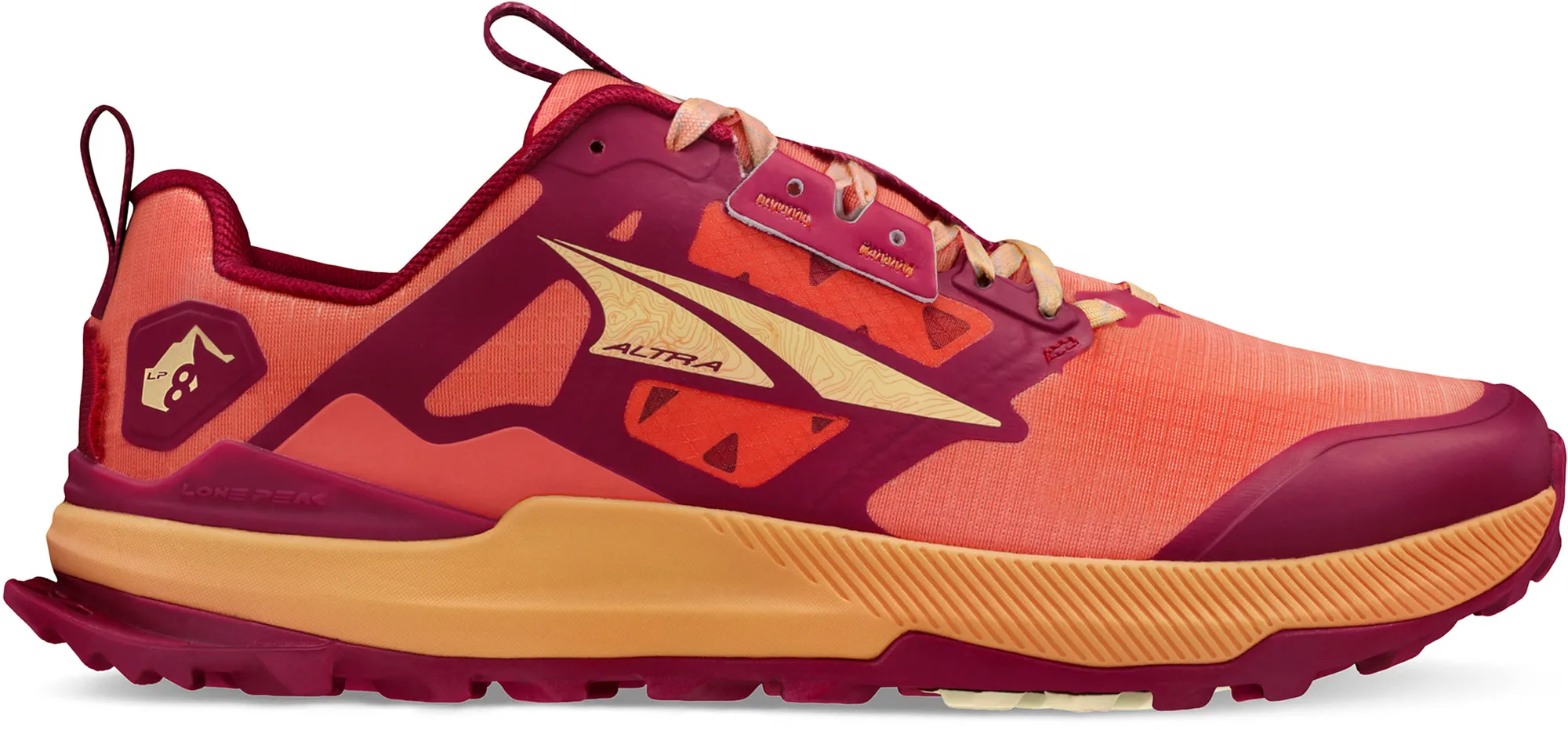 Altra Lone Peak 8 Womens Trail Running Shoes - Red Track ready