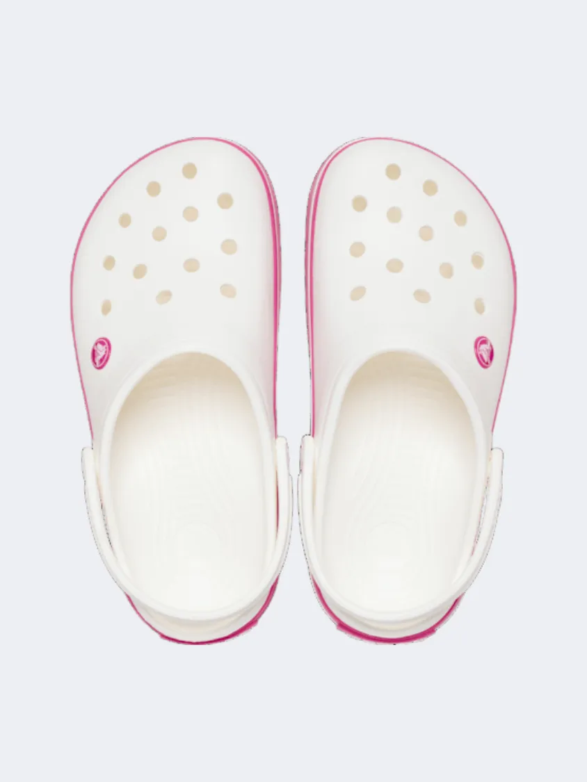 Crocs Crocband T Kids Lifestyle Clog White/Pink Crush Toe Guard