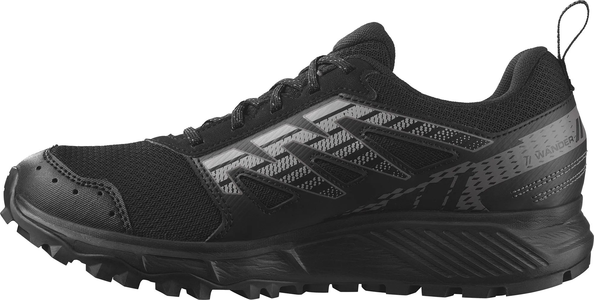 Ankle Care Elastic laces Salomon Wander GORE-TEX Womens Trail Running Shoes - Black