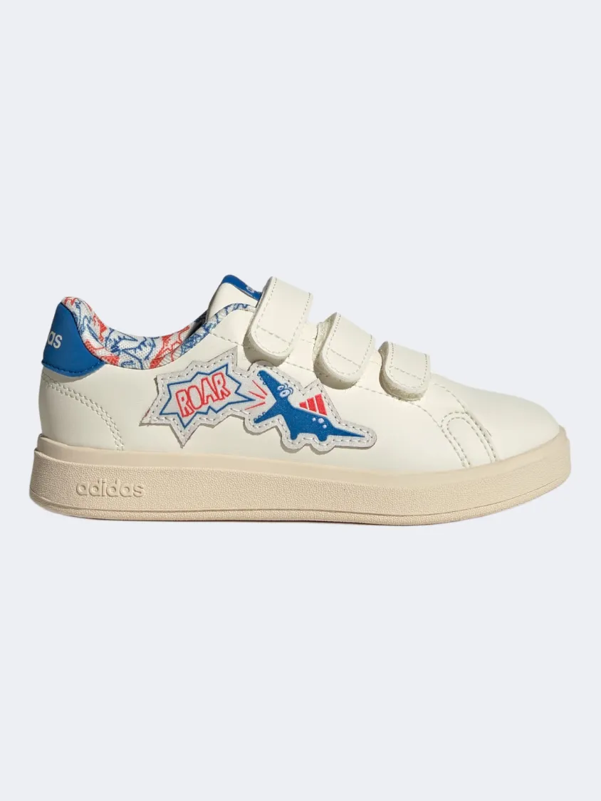 Adidas Advantage 2.0 Dino Ps-Boys Sportswear Shoes Off White Gold Tone