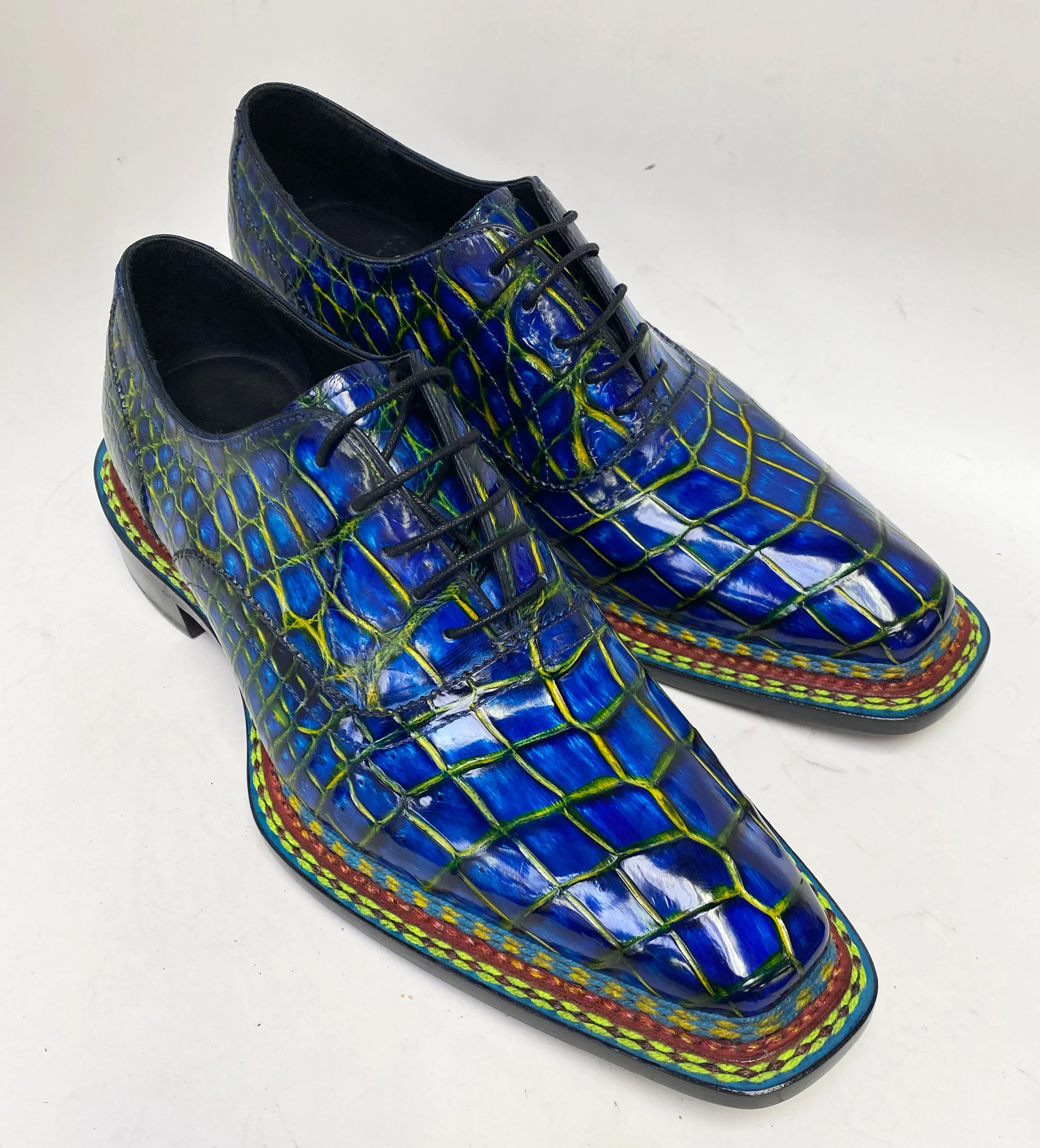 Style: Ghost II-Navy synthetic leather Cosmic Glow