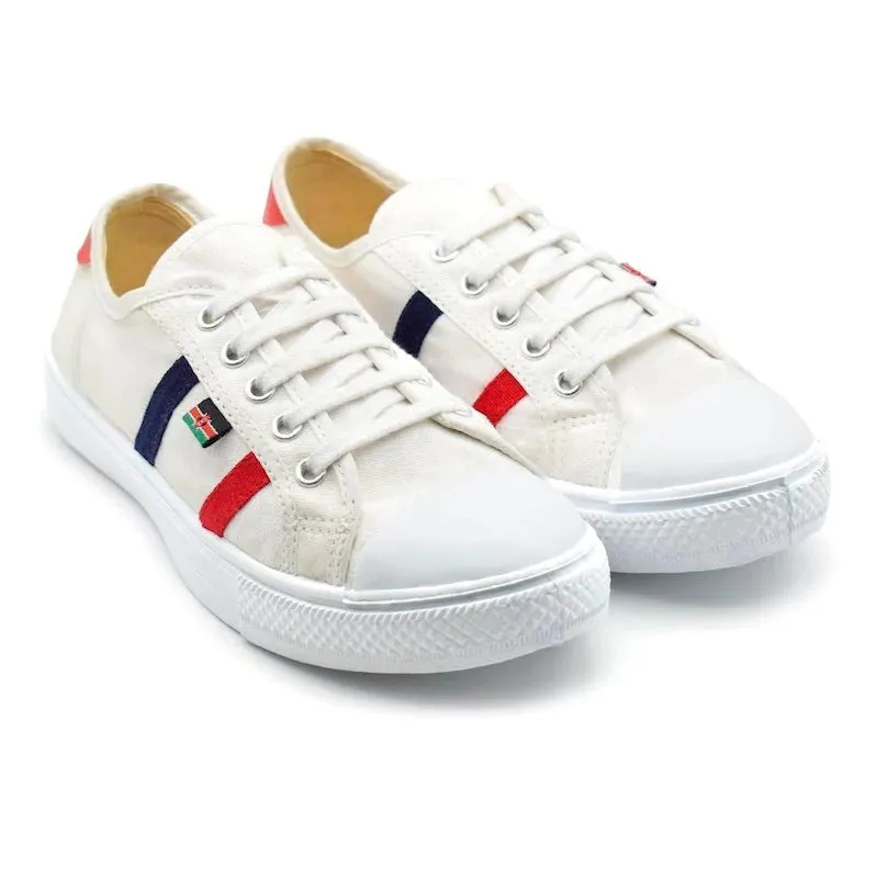 Universe Canvas Shoes - White (29-36) Slip-On Style