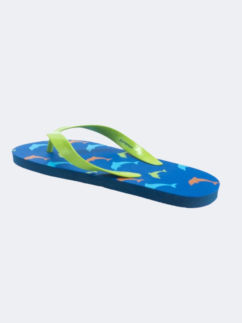 Stamion Dolphins Pe Boys Beach Slippers Blue Anytime Go Mid Top