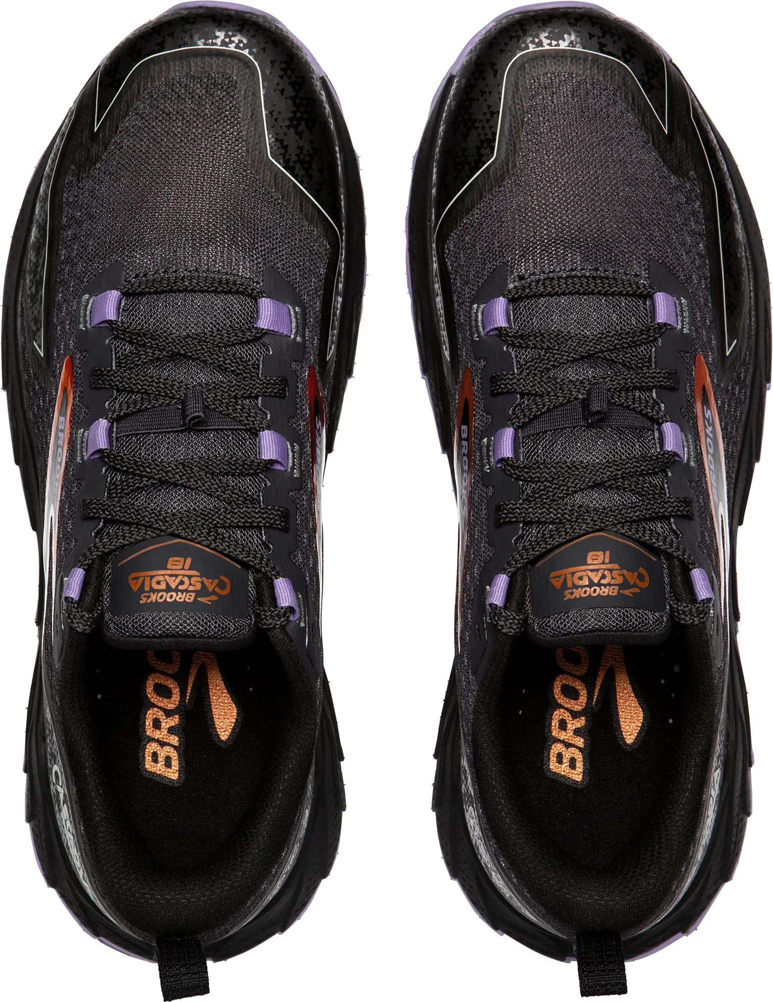Brooks Cascadia 18 Womens Trail Running Shoes - Black Stable Design Lunge Friendly