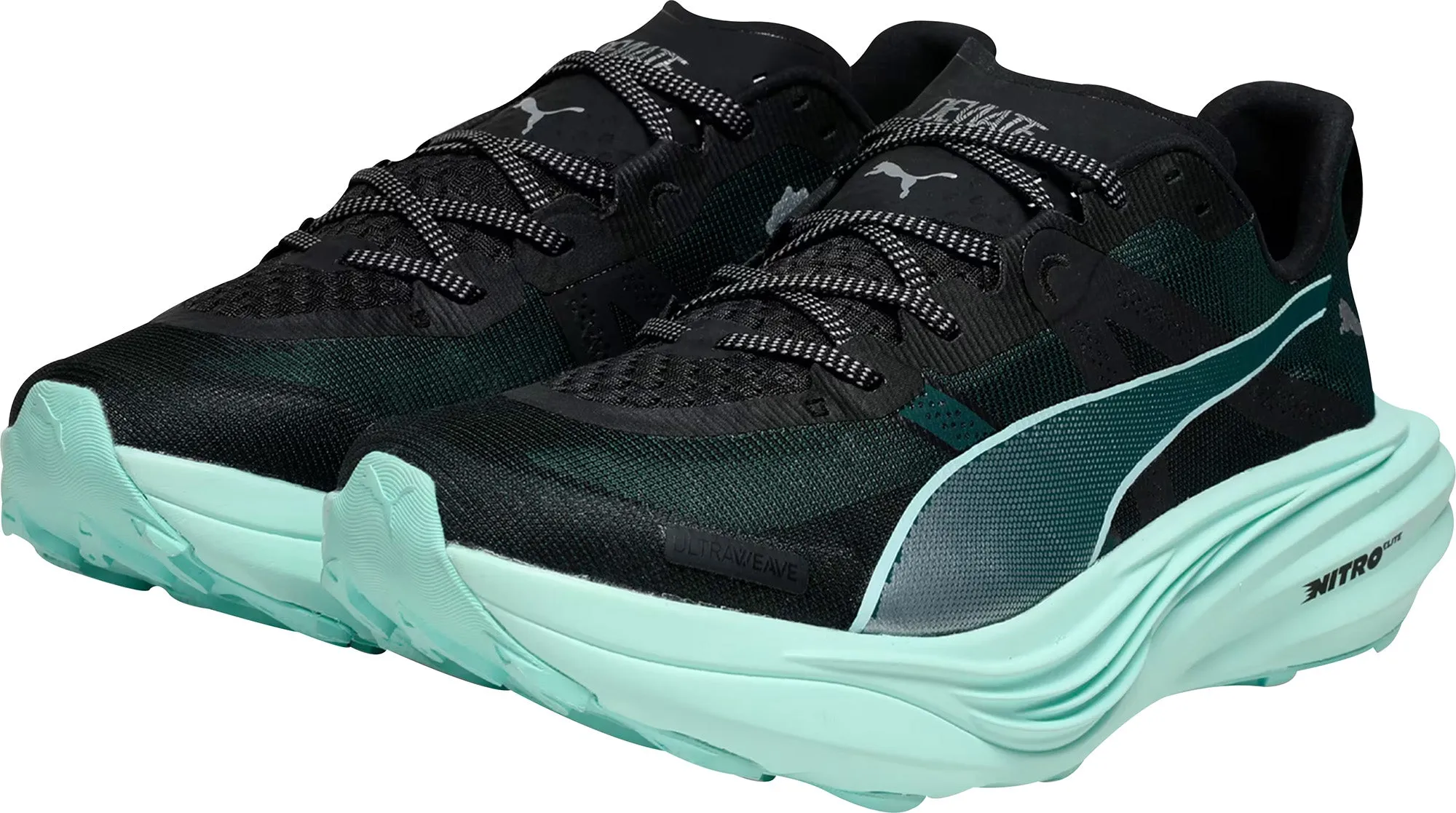 Foam Support Puma Deviate Nitro Elite Mens Trail Running Shoes - Green