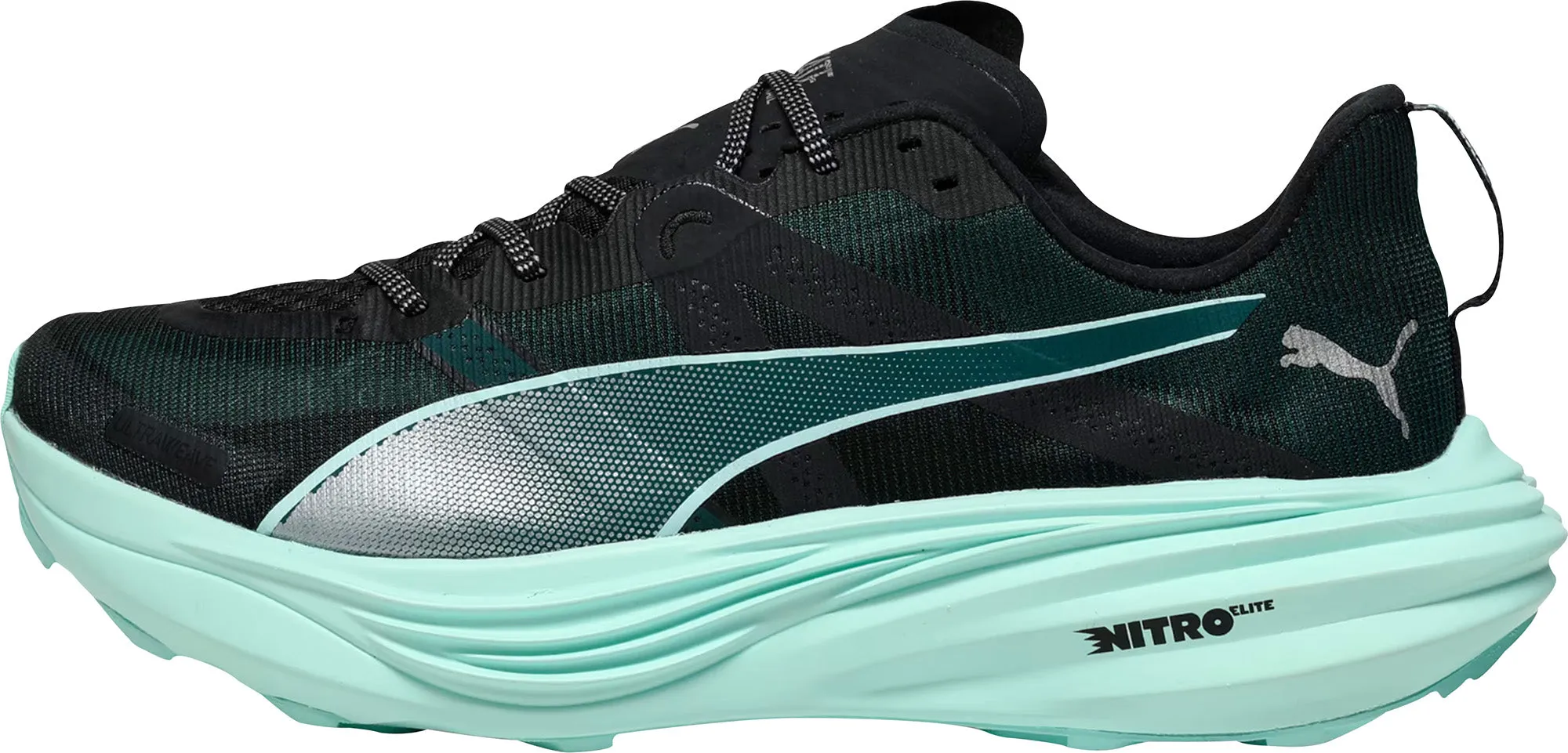 Cushioned Anti Aging Puma Deviate Nitro Elite Mens Trail Running Shoes - Green