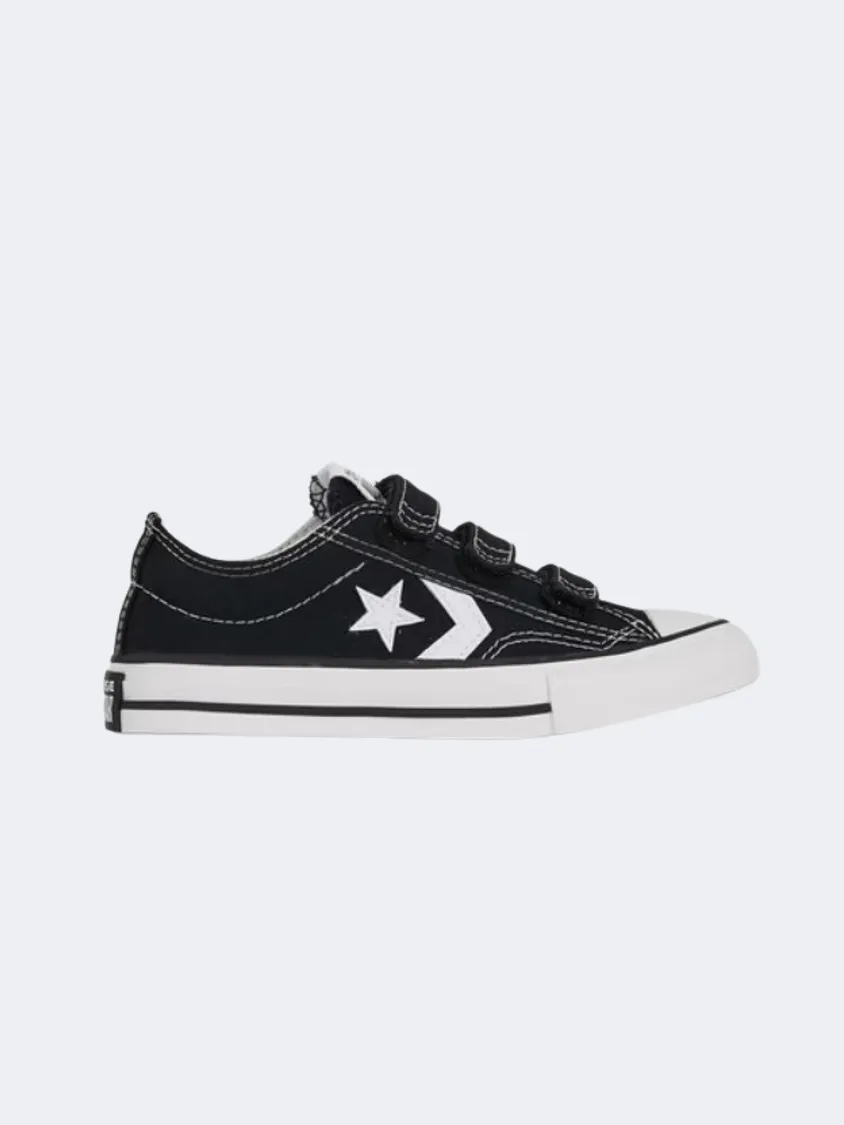 Street Cool Silver Shine Converse Star Player 76 2V Foundational Ps Lifestyle Shoes Black/White
