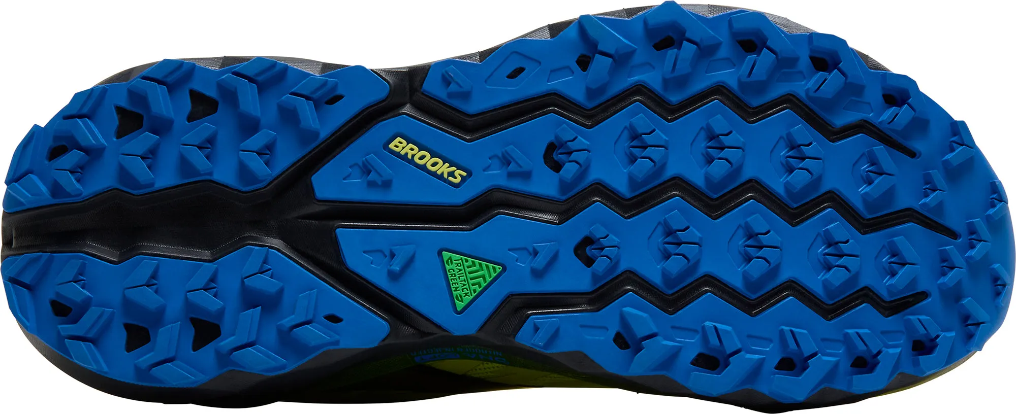 Brooks Cascadia 19 Mens Trail Running Shoes - Green Outsole curvature encourages natural gait cycles