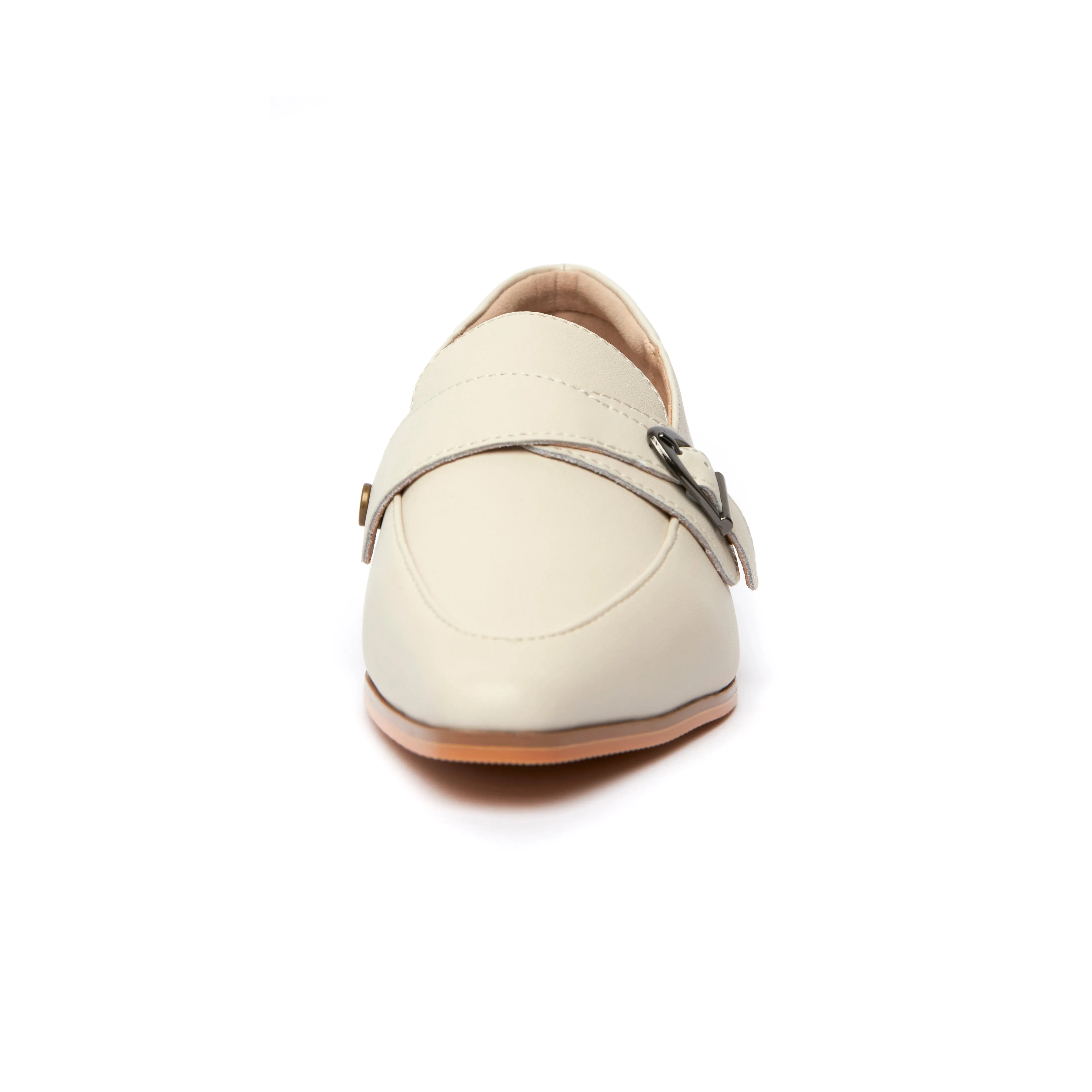 Strong Steps Kristy Buckle Loafers - Beige ( BEI )
