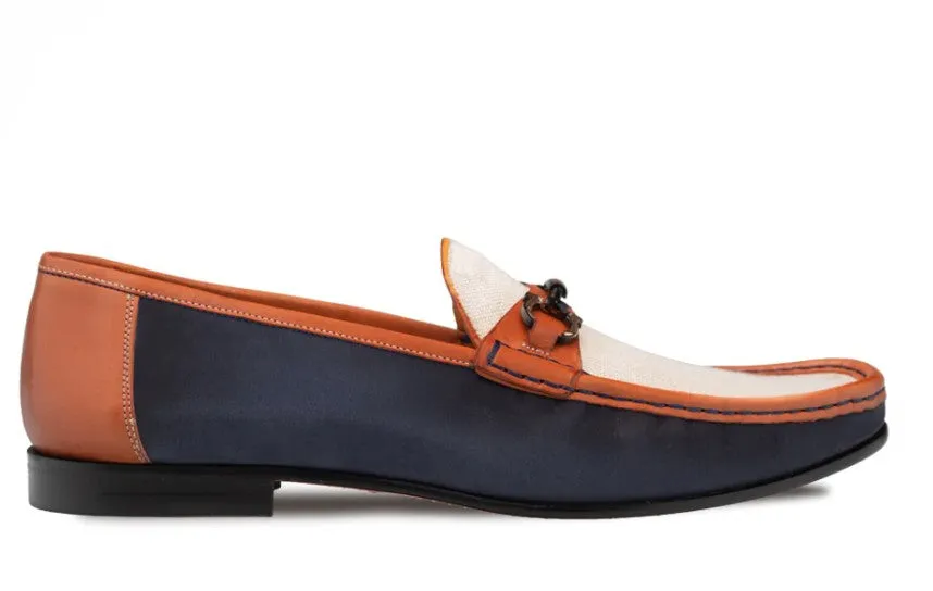 Style: 7446-Blue/Tan/Beige Leather Upper Flexibility
