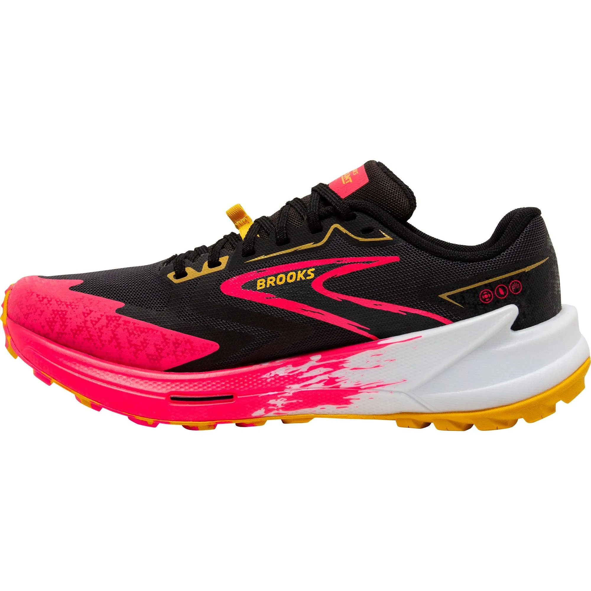 Recovery Support Brooks Catamount 3 Womens Trail Running Shoes - Black