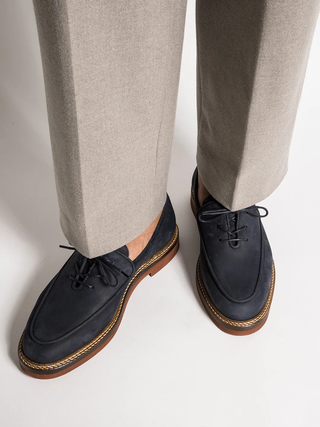 Cold Season Everyday Versatile Style LUCO NAVY NUBUCK