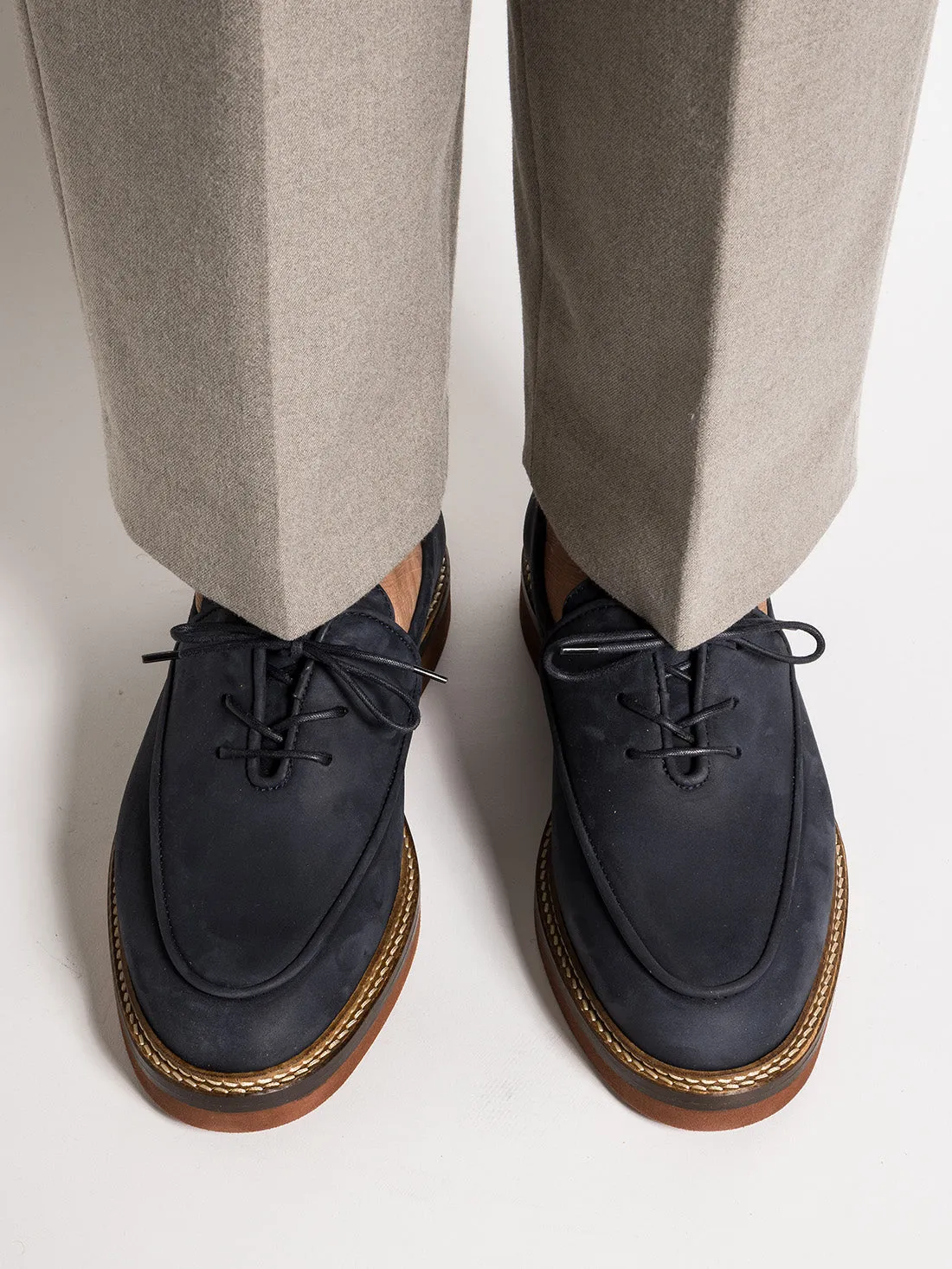 LUCO NAVY NUBUCK Breathable Inner Lining
