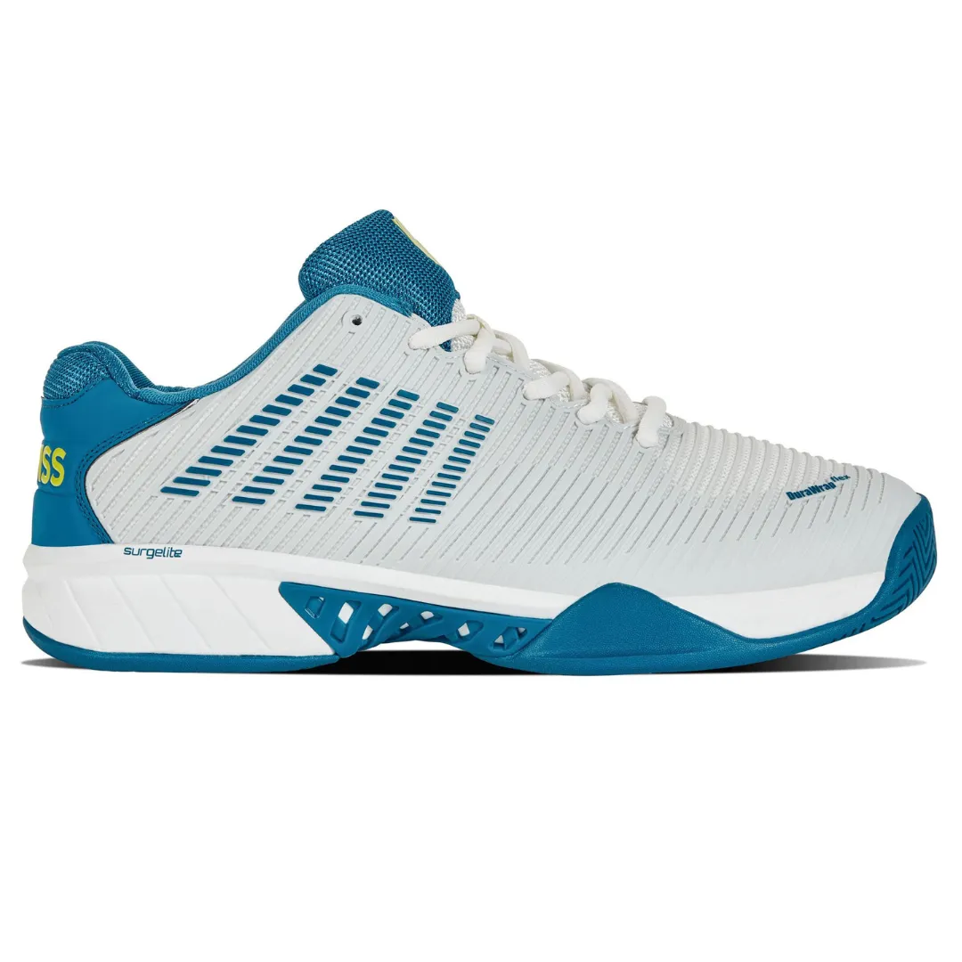 Tread Pattern Fit Comfort K Swiss Hypercourt Express AC Mens Tennis Shoes - White / Blue