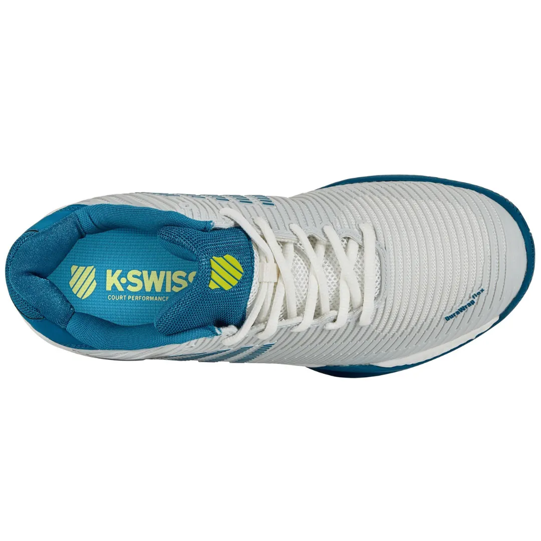 footbed comfort K Swiss Hypercourt Express AC Mens Tennis Shoes - White / Blue