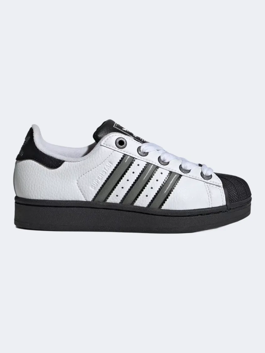 Rich Glow Adidas Superstar Ii Gs Original Shoes White/Silver/Black