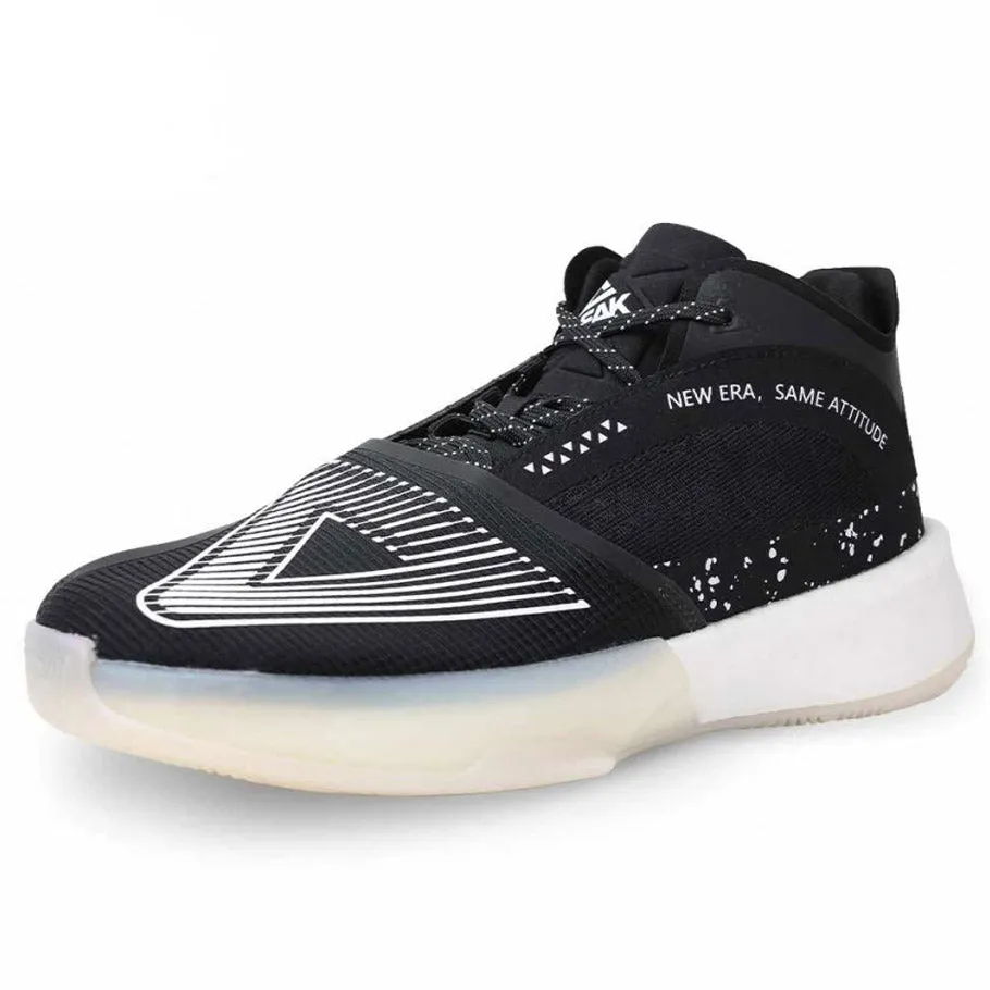 Contoured Footbed Mold Precision Traction PEAK Andrew Wiggins Basketball Shoes Limited Sneakers Black