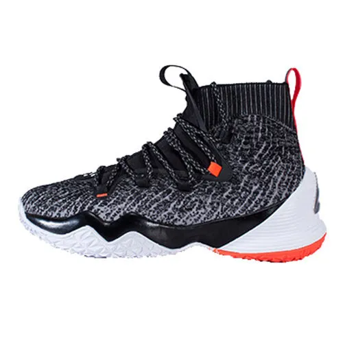 Peak Men Basketball Shoes High-Top Sneakers Actual Combat Black EW01161A Contoured Insole