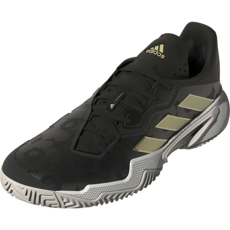 Adidas Womens Barricade Tennis Shoes - Core Black/Gold/Carbon Slim Shape Shock absorption