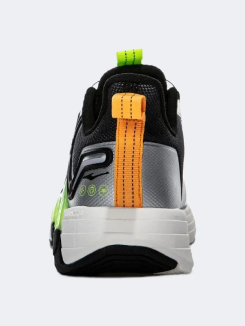 Urban Walk Erke Stability Kids-Boys Running Shoes Silver/Black/Yellow