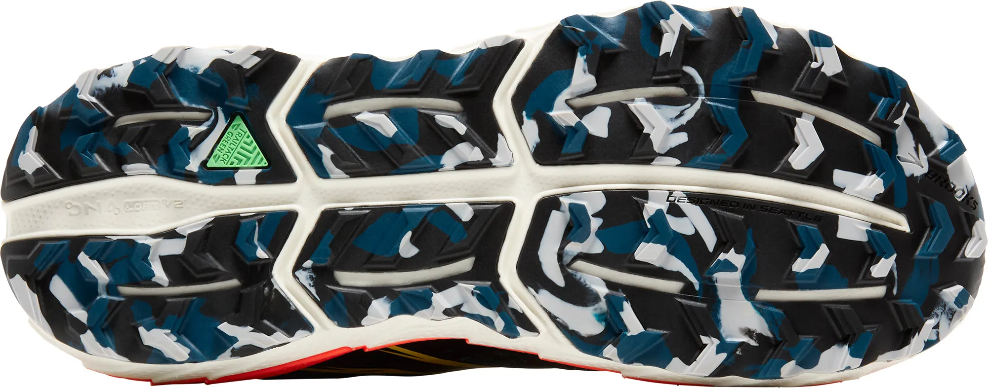 Brooks Cascadia 18 Mens Trail Running Shoes - Blue Quick Recovery No-Slip Grip