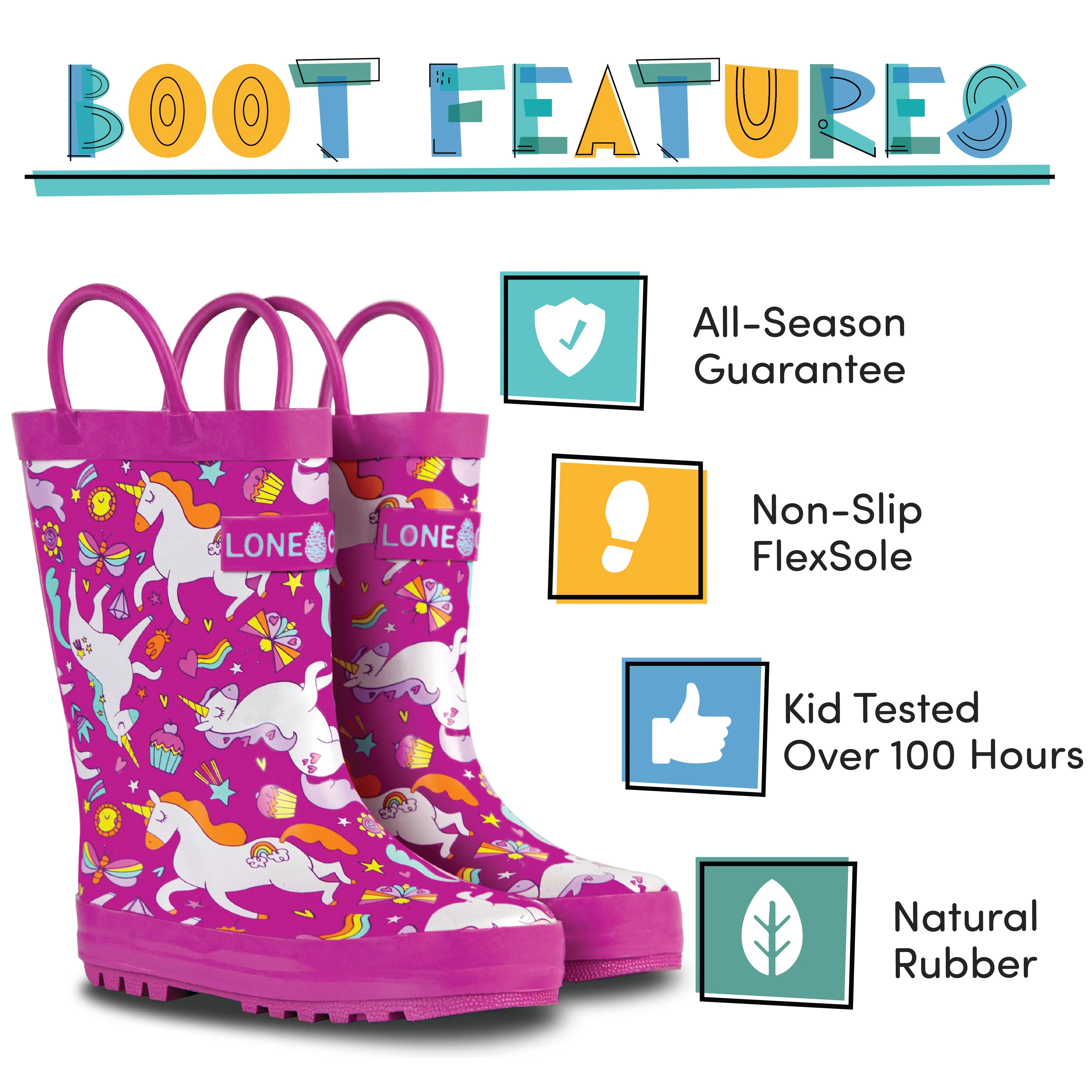 Active Footwear Quick Walk Style Mary The Unicorn Rain Boot