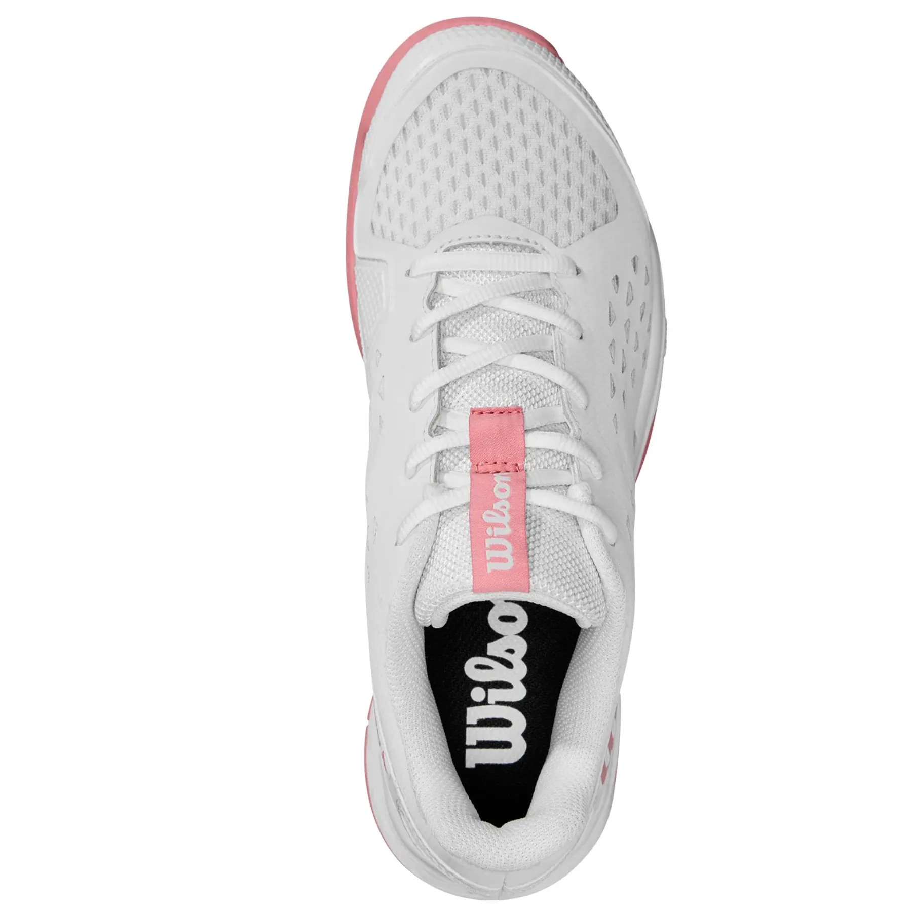 Soft outsole Cushioned Insole Wilson Rush Pro Jr L Tennis Shoes - White / White / Mauve Pink