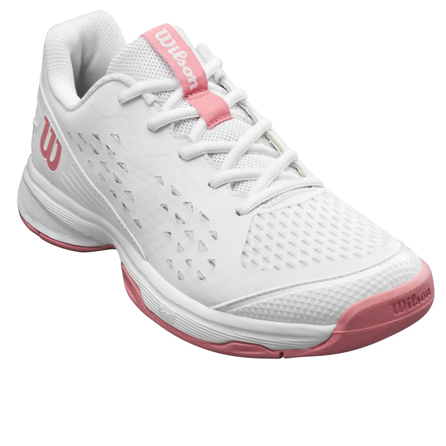 Comfort Trail Soft cushion Wilson Rush Pro Jr L Tennis Shoes - White / White / Mauve Pink