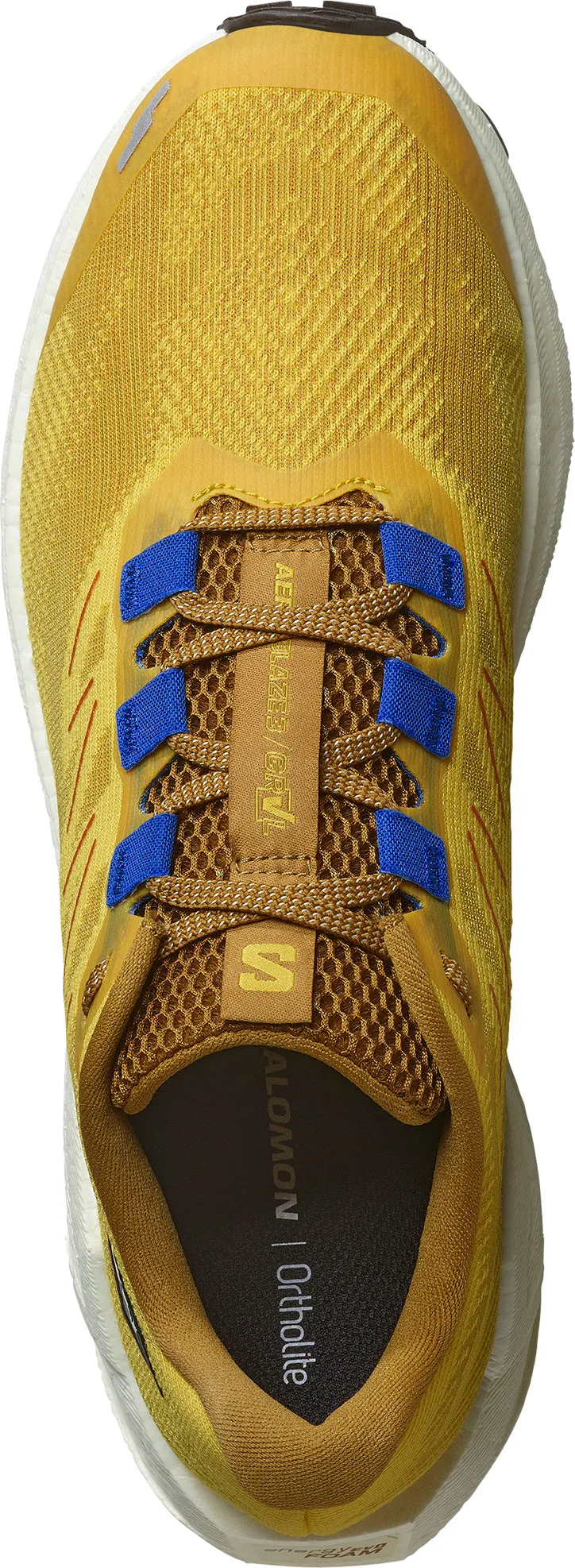 Soft cushion Salomon Aero Blaze 3 GRVL Mens Trail Running Shoes - Yellow