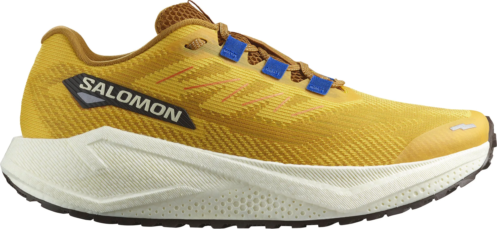 Salomon Aero Blaze 3 GRVL Mens Trail Running Shoes - Yellow Anatomical ankle collar adds support without stiffness