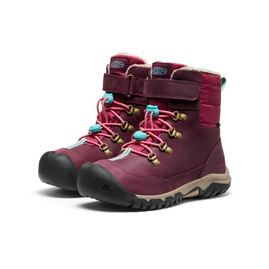 Big Kids' Kanibou Waterproof Winter Boot  |  Fig/Pink Lemonade Soft Cushioning